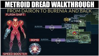 Metroid Dread Walkthrough Part 5  Getting Flash Shift in Burenia amp Bomb  Speed Booster in Dairon [upl. by Asira125]