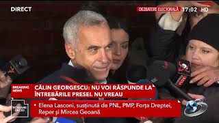 Călin Georgescu criză de nervi A refuzat să ia întrebări de la presă [upl. by Lebbie729]