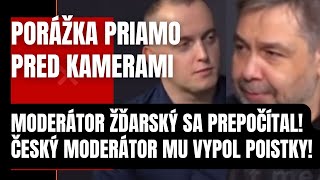 Porážka priamo pred kamerami Moderátor Žďarský sa prepočítal Známy Čech mu vypol poistky [upl. by Trumaine]