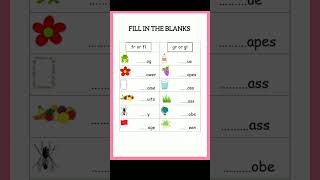 Fill in the blanks english spokenenglish shorts [upl. by Griffis]