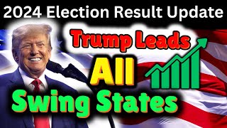 2024 Election Result Update Trump Leads All Swing States  Pennsylvania Michigan Wisconsin [upl. by Ahsinel681]