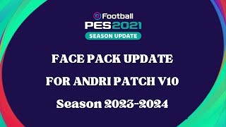 PES2021  NEW FACEPACK UPDATE V12 RELINKED CPK  SUPPORT ANDRI PATCH V10 [upl. by Lemert529]