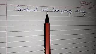 Situational and contingency theory leadership theory [upl. by Shields]