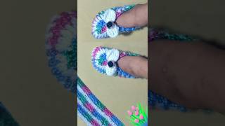 Beautiful baby booties crochet for beginners😍 shorts crochetslippers crochetsocks knittingsocks [upl. by Yerrot]