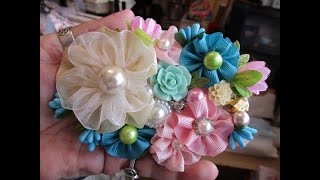 Stunning Chic Handmade Ribbon Flower Patches Tutorials  jennings644 [upl. by Trefor]