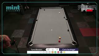 Tyrel Blowers Vs Chris Seckinger Mint Billiards Grand Open 2024 [upl. by Eelah995]