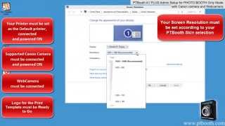 How to Setup Photo Booth Only Mode with Canon and Webcam in PTBooth A1 PLUS [upl. by Auhs]