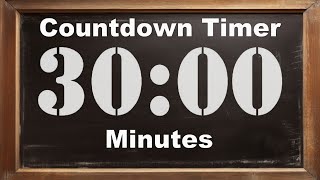 30 Minute Timer Classroom Chalkboard [upl. by Ddahc]