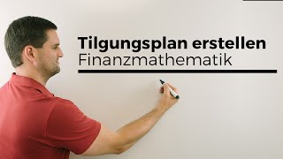 Tilgungsplan erstellen bei gleicher Annuität Bausparen Darlehen Finanzmathematik [upl. by Nywled]