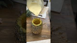 Pineapple shake in pineapple shell 🍍 creatingforindia streetfood shorts [upl. by Ardolino]