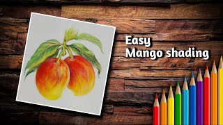 National Mango Day quotdrawing how to draw mango fruit step by stepeasy Mango drawing with colour [upl. by Isoj]