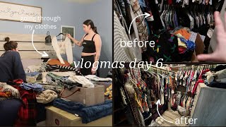 this is embarrassing closet clean out  vlogmas day 6 [upl. by Arne729]