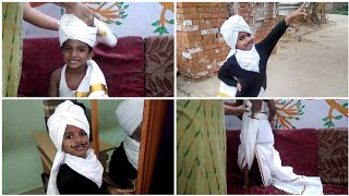 Bharathiyar dress up for kidssimple method to wear Bharathiyar costumeschool fancy dress [upl. by Lavoie]