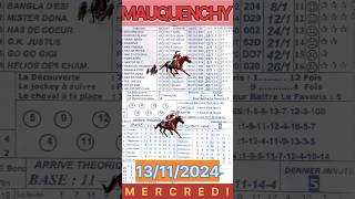 Programme quinté MERCREDI 13112024 [upl. by Hcaz]