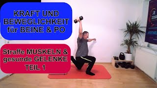 STRAFFE MUSKELN GESUNDE GELENKE  KRAFT für BEINE amp PO 🍑💪 Teil 1 beintraining fitwerden fitover40 [upl. by Norvun]