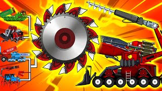 Monster Splitter quotCoarse Pitch Bladequot  Trench Digging Machine Track Trenchers  Arena Tank Cartoon [upl. by Elacsap]