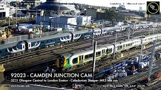 Caledonian Sleeper MK5 Coaching Stock test run Glasgow to London Euston 220119 [upl. by Adnylem]