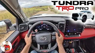 The 2023 Toyota Tundra TRD Pro is Tough Not Terrifying POV Drive Review [upl. by Carr]