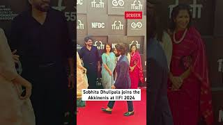 Sobhita Dhulipala joins the Akkinenis at IIFI 2024 [upl. by Oicul653]