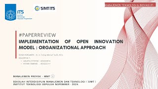 PaperReview Implementation of Open Innovation Model Organizational Approach [upl. by Fay]