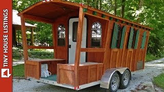 Aluminum Tiny Gypsy House Can Be Pulled By Small SUV [upl. by Epolenep]