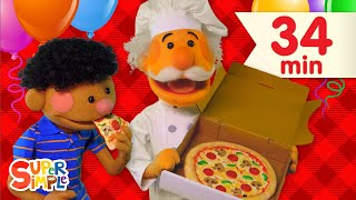 Pizza Party  More  Kids Songs  Super Simple Songs [upl. by Trakas]