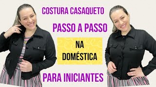 COSTURE CASAQUETO COM GOLA E BOLSO FÁCIL PARA INICIANTES PASSO A PASSO costurafácil costurando [upl. by Odlabso296]