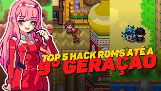 TOP 5  MELHORES HACK ROMS DE POKÉMON ATÉ A 9° GERAÇÃO GBA de 2024 [upl. by Norrabal]