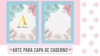 COMO FAZER ARTE PARA CAPA DE CADERNO AGENDA I Larissa Luz [upl. by Conall]