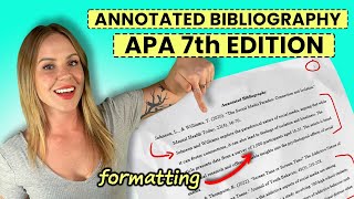 Format an Annotated Bibliography in APA 7th Edition Beginners Guide [upl. by Ima382]