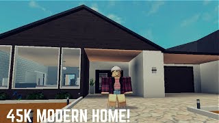 Roblox Welcome to Bloxburg  45K Modern Home No Gamepasses [upl. by Ahtiuqal29]