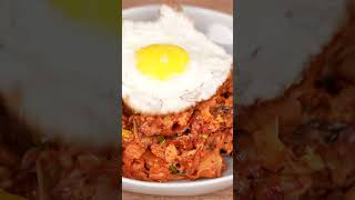 Kimchi Fried Rice with Samgyeopsal kfood Koreanfood foodshorts recipe cooking [upl. by Maurits]