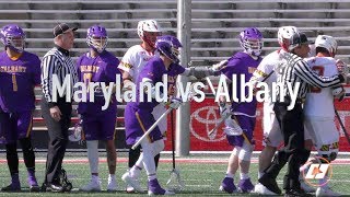 University of Albany vs University of Maryland Lacrosse Game Highlights [upl. by Gula297]