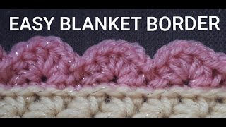 EASY CROCHET BLANKET BORDER [upl. by Loughlin]