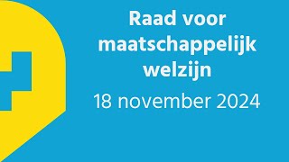 Raad voor maatschappelijk welzijn Zottegem 18 november 2024 [upl. by Llydnek]