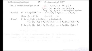 Orthonormal and orthogonal systems of vectors [upl. by Bergerac]