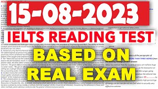 IELTS READING PRACTICE TEST 2023 WITH ANSWER  15082023 [upl. by Ecenahs]