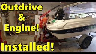 How To Install MerCruiser Engine and Outdrive [upl. by Gable431]