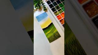 Pretty landscape 😍 artinspo art painting trending [upl. by Anaihs212]