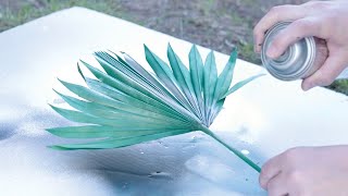 Learn how to spray paint Dried Palm Leaves [upl. by Aineles]