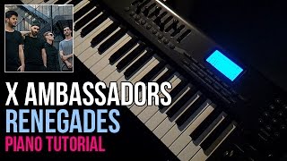 How To Play X Ambassadors  Renegades Piano Tutorial [upl. by Ecirtael]