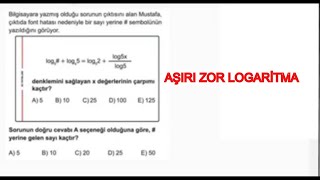 Derece Öğrencileri İçin  Çok Zor Logaritma [upl. by Ihskaneem32]