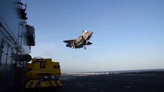 F35B Lightning II Flight Operations Aboard USS Wasp LHD 1 [upl. by Fransen]