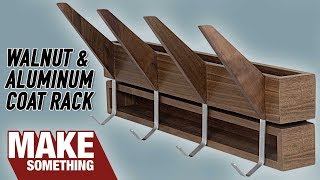 How to Make a Coat Rack with Walnut amp Aluminum [upl. by Drhcir]