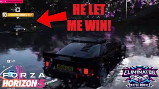 THIS KIND PLAYER LET ME WIN THE ELIMINATOR BEFORE FINAL RACE  Forza Horizon 5  Eliminator [upl. by Daisie]