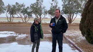 Snowing near Bovina Texas on Daddy and The Big Boy Ben McCain and Zac McCain Episode 590 [upl. by Novat563]