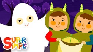 Knock Knock Trick Or Treat  Halloween Song  Super Simple Songs [upl. by Manara636]