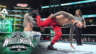 Jey Uso vs Jimmy Uso WrestleMania XL Saturday highlights [upl. by Fasta98]