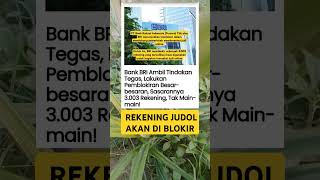 BRI akan blokir rekening JUDOL judoljudionline [upl. by Calondra]