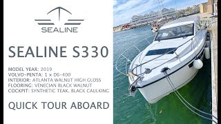 Sealine S330 2019  Quick tour aboard [upl. by Llemart]